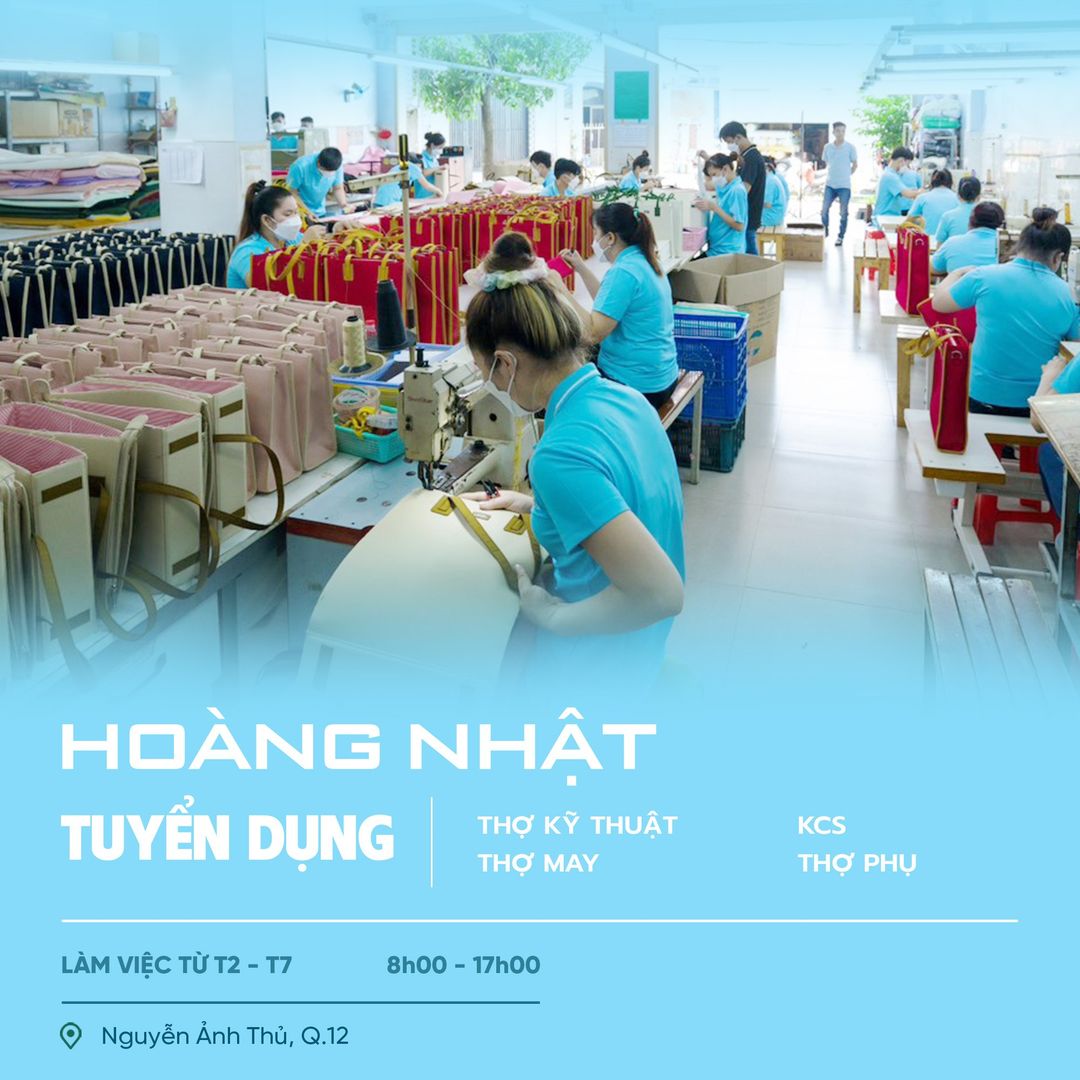 XƯỞNG MAY HOÀNG NHẬT TUYỂN GẤP – ĐI LÀM NGAY (LƯƠNG HẤP DẪN & ĐẢM BẢO CHẾ ĐỘ)